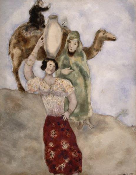 Eliezer und Rebecca Zeitgenosse Marc Chagall Ölgemälde